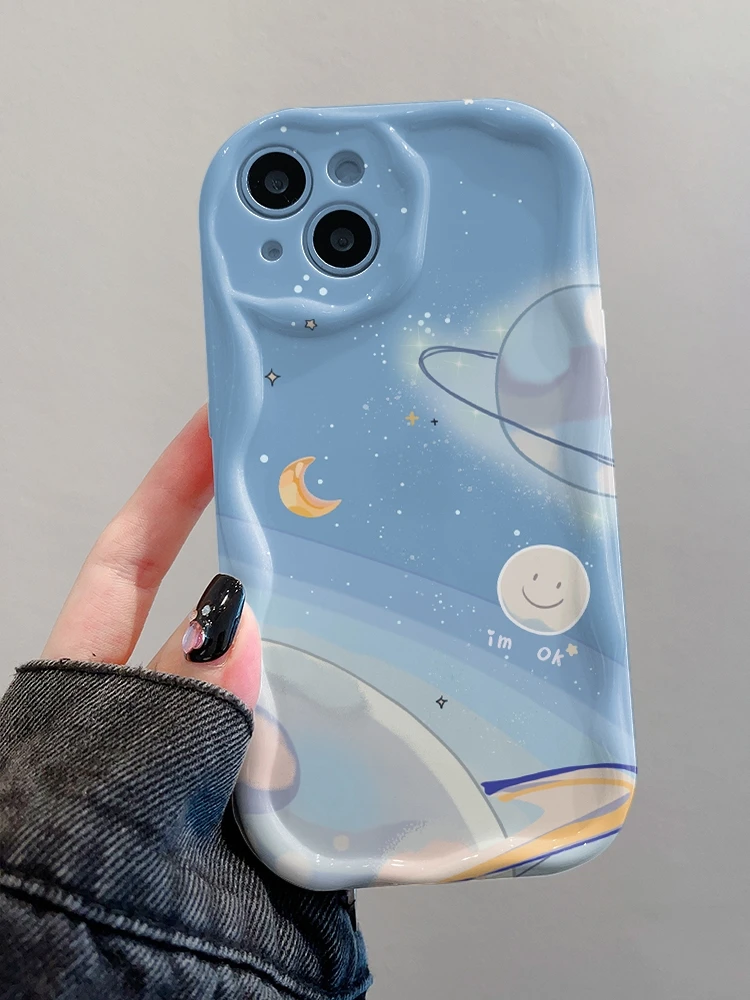 Мягкий силиконовый чехол с рисунком планеты для OPPO A78 A58 A98 телефона A38 4G A94 F17 F19 F11 F9