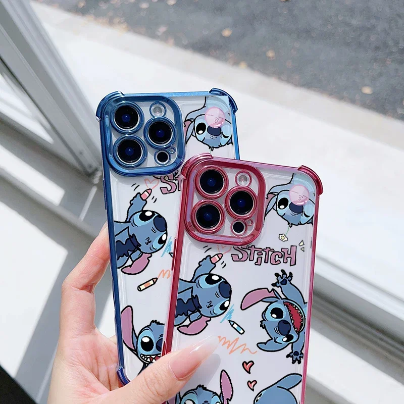 Фото Противоударный чехол Goofy Cute Stitch Disney для iPhone 17 Pro Max, 17 Air, 16, 15, 14, 13, 12, 11 Pro Max, 16E, 13 mini, 15 Plus 5G №5