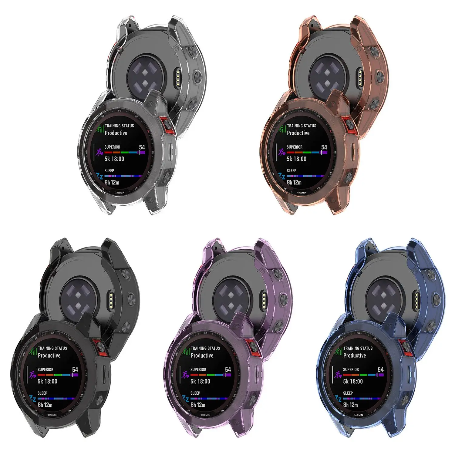 Защитный чехол для смарт-часов Garmin Fenix 7 7S 7X мягкий силиконовый бампер рамка