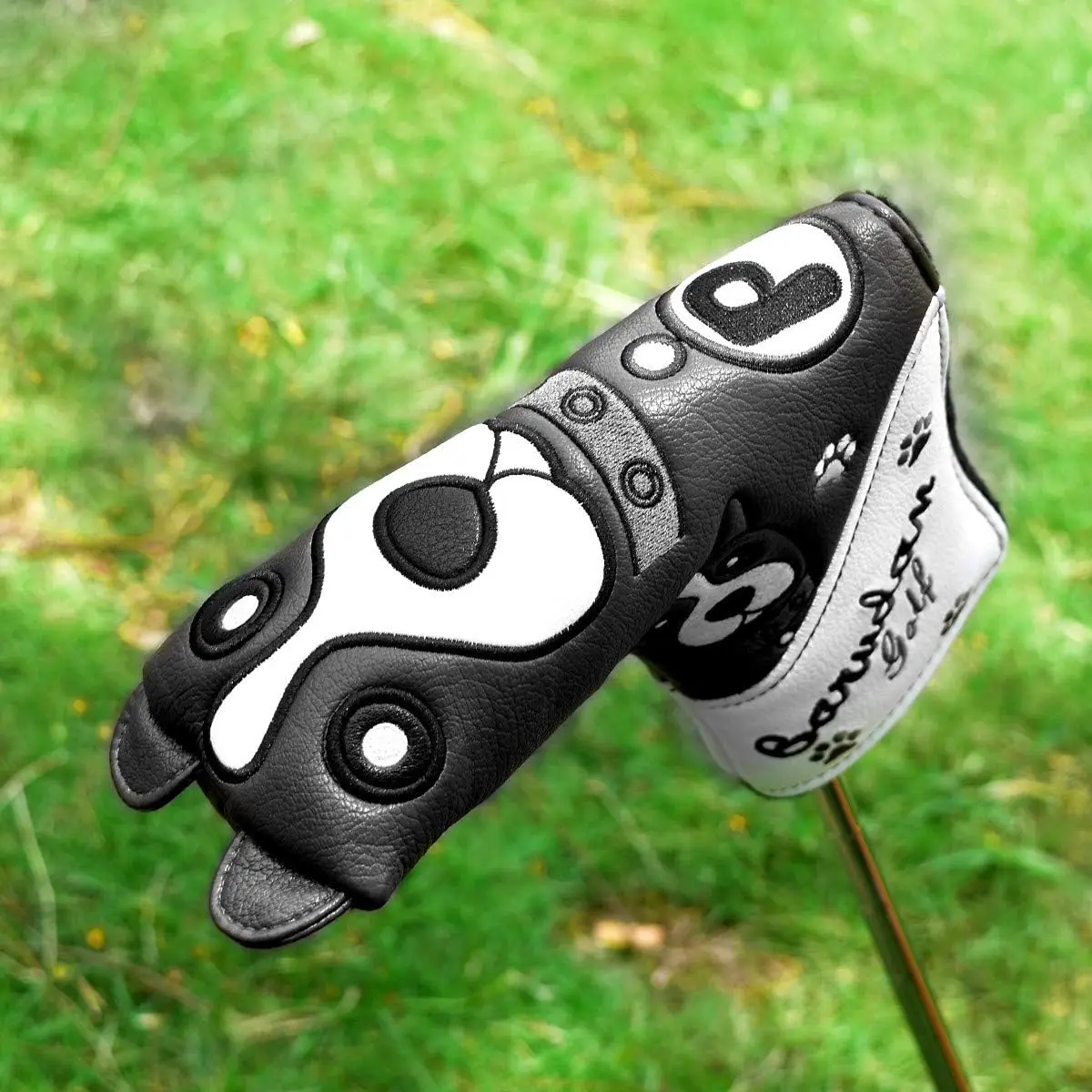 

GOLF Lovely Dog Cartoon Putter Cover Headcover Blade Putters Head Cover with Magnet Magnetic Closure Leather fit All Brand