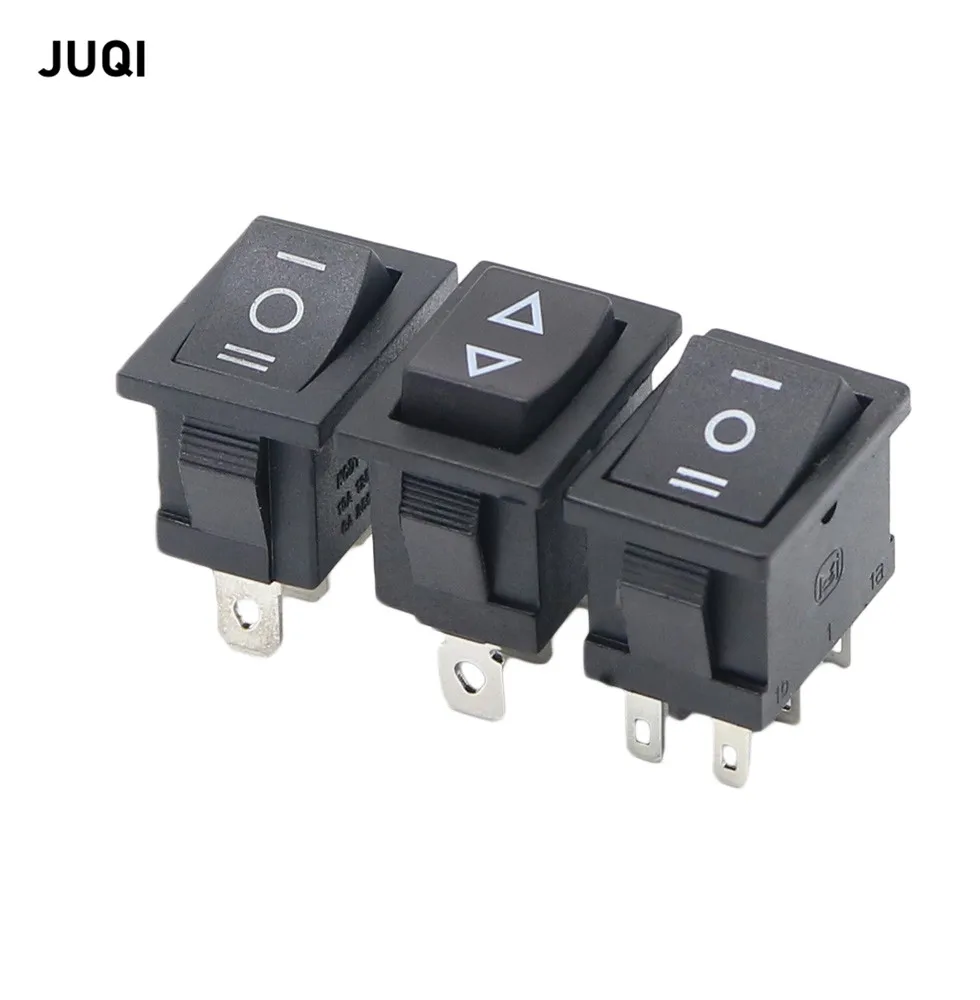 1 шт. кнопочный Переключатель KCD1 Mini черный 3 контакта/6 контактов ВКЛ./ВЫКЛ./вкл.