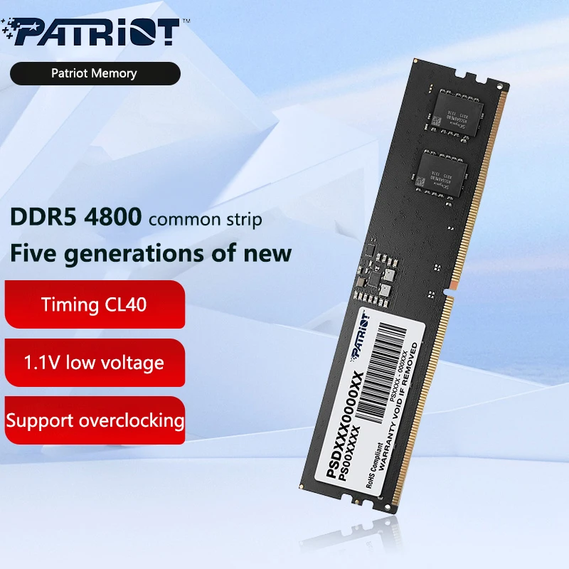 

Patriot Viper Gaming Signature Line Series 288-Pin DDR5 SDRAM 8GB 16GB 4800MHz Memory Module 1.1 Volt - PSD58G480041