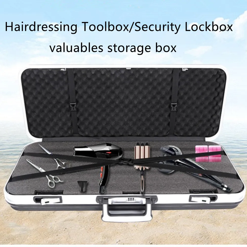 Hard Shell Suitcase Bag Beauty Hair Gun Box Hand Tear Sponge Fishing Gear Drone Tactical  ABS Storage Password Lock Toolbox Bags