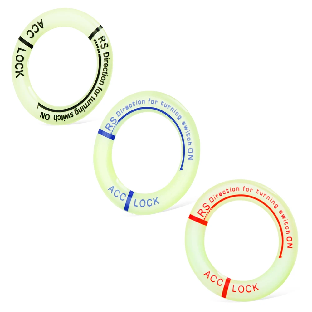 Ночные светящиеся автомобильные кольца для ключей зажигания 3D наклейки Volkswagen VW CC