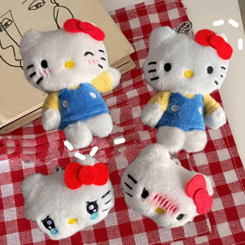 

Sanrio Hello Kitty emoticon Cute cartoon doll pendant Kawaii KT cat Soft Fill Toy Keychain bag decoration gift boys and girls