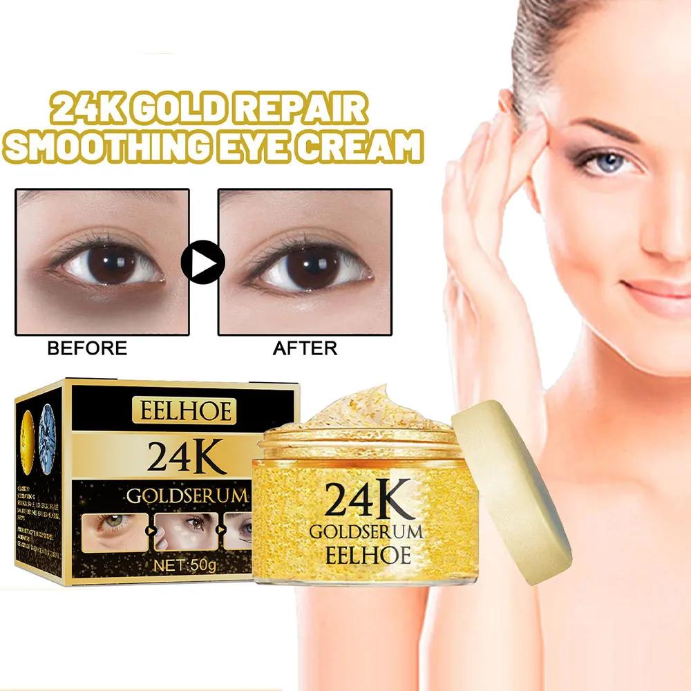 

24K Gold Repairing and Smoothing Eye Cream Nourishes and Dilutes Fine Lines and Dark Circles Moisturizes and Tightens Eye Lift