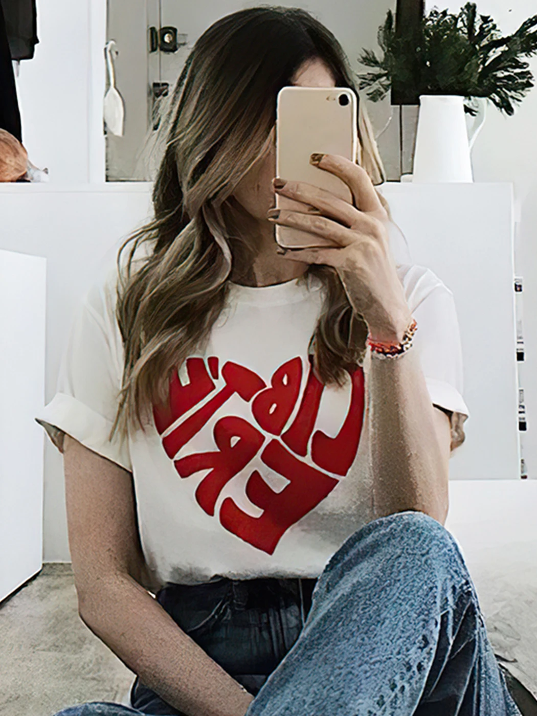 

Love Print Graphic Tees Woman Summer Short Sleeve Round Neck Cotton Simple Shirt Tshirts Casual Vintage Femme T-Shirt Tops 2022