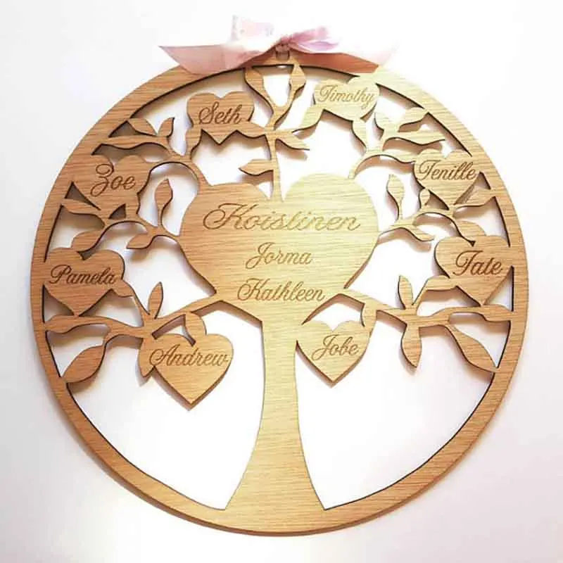 

Personalised Family Tree plaque, Mothers Day Present, Fathers Day Present, Grandparents day gift,wedding favors