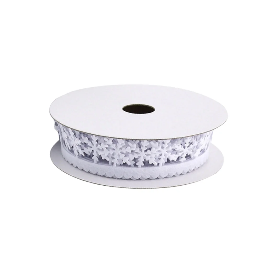 

Ribbon Christmas Snowflakelace Diy Gift Wrappingdecoration Decorative Tree White Trim Roll Embellish Craft Wreath Merry