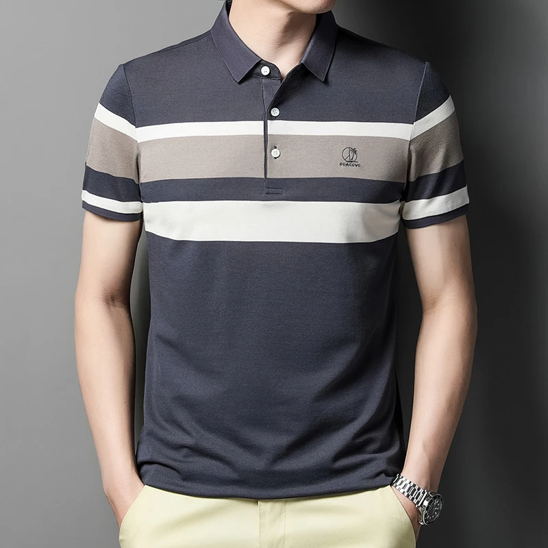 

Short Sleeve Summer Male Polo Shirt Luxury Classic Tshirts for Men Fashion Tops Embroidery Men's Clothing Business Cotton 2022