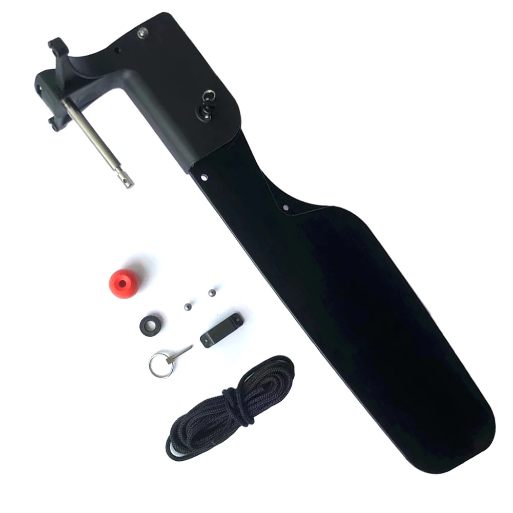 Canoe Boat Rudder With Pulley Fishing Boat Steering Control System Nylon Kayak Big Tail Rudder Kit Sailing Boat Parts