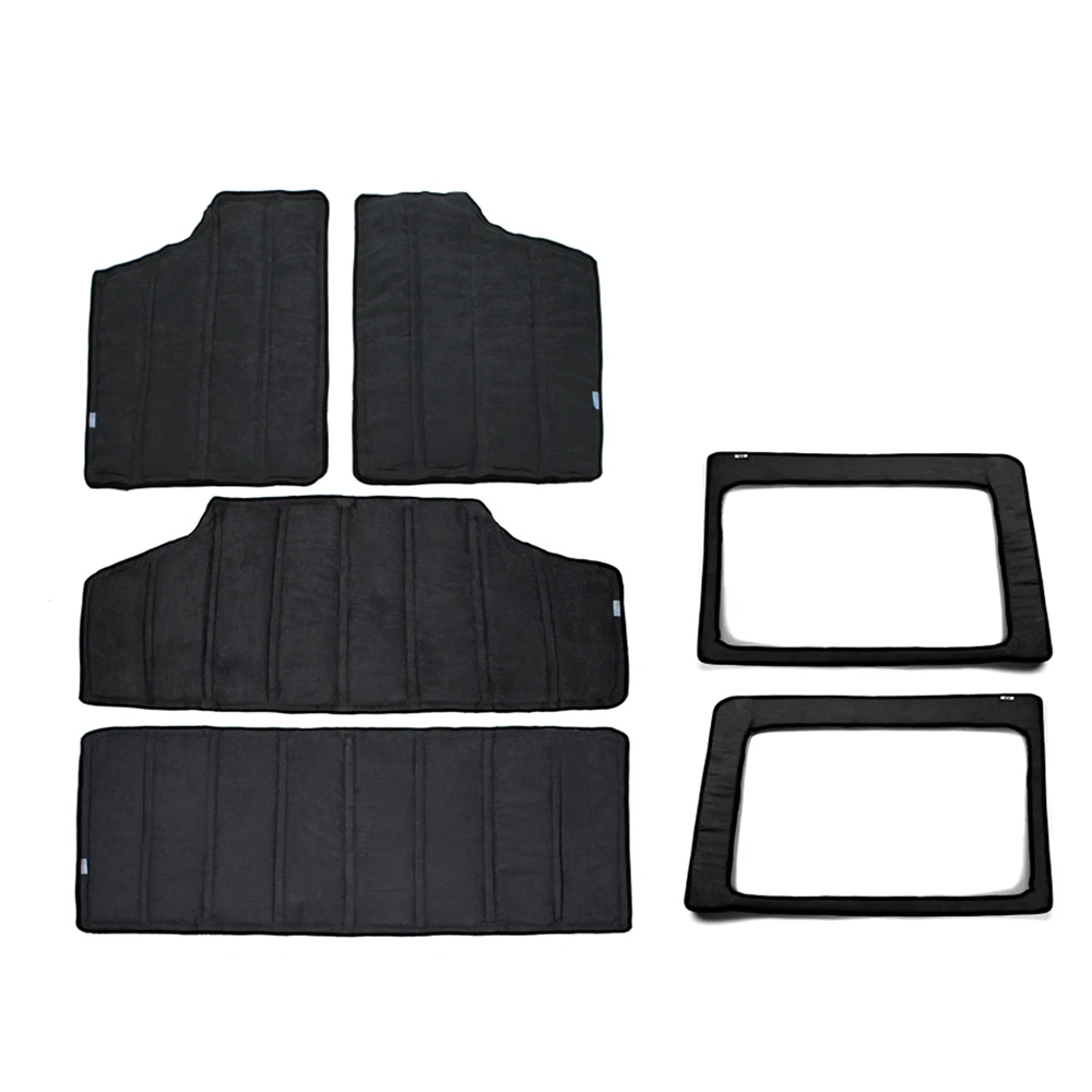 Комплект теплоизоляционных хлопковых накладок на крышу заднего стекла автомобиля для Jeep Wrangler JK 4-Door 2012 2013 2014 2015 2016 2017, аксессуары для интерьера