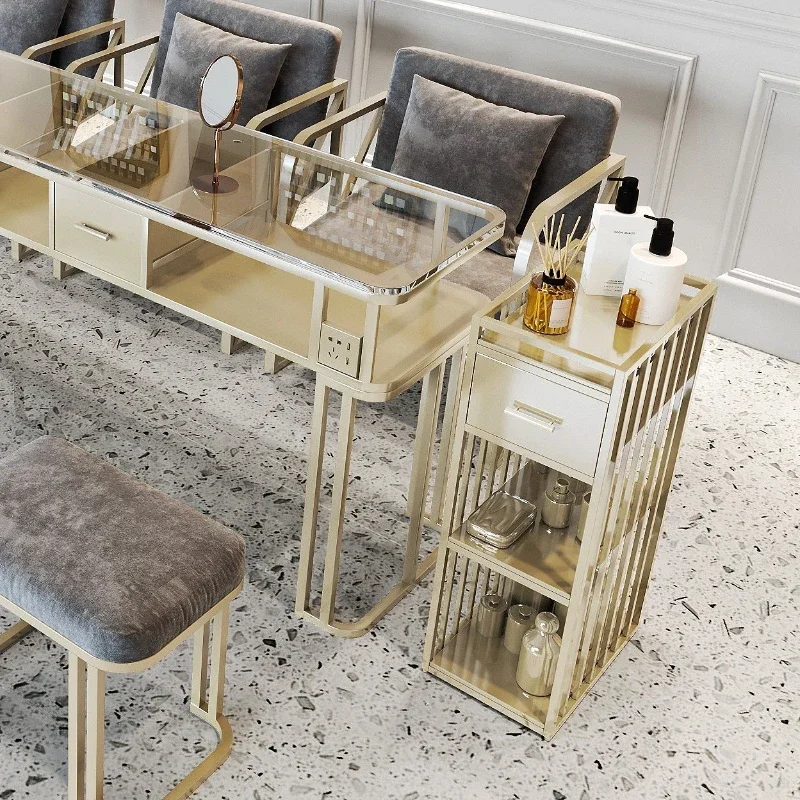 Роскошный профессиональный женский современный стеклянный ящик для косметики