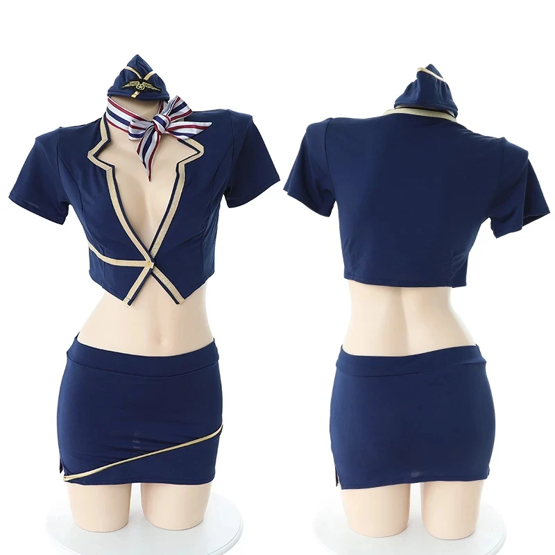 

Stewardess Cosplay Police Uniform Sexy Lingerie Erotic Women Underwear maid Roleplay Costumes Sailor Outfits Flirt Clothe