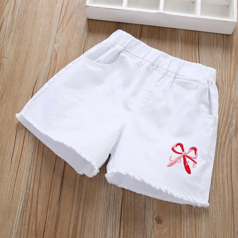 Лето 2022 джинсовые шорты для маленьких девочек штаны детская одежда Повседневные