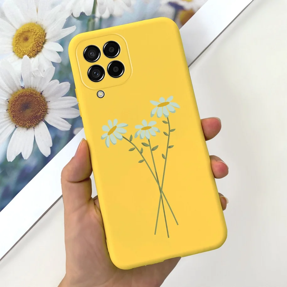 Чехол для Samsung Galaxy M33 M53 задняя крышка с милым астронавтом и цветком мягкий