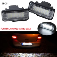 2pcs led rear license plate light fit for tesla model s 2012 2016 18 smd 6000k tail signal light car accessories