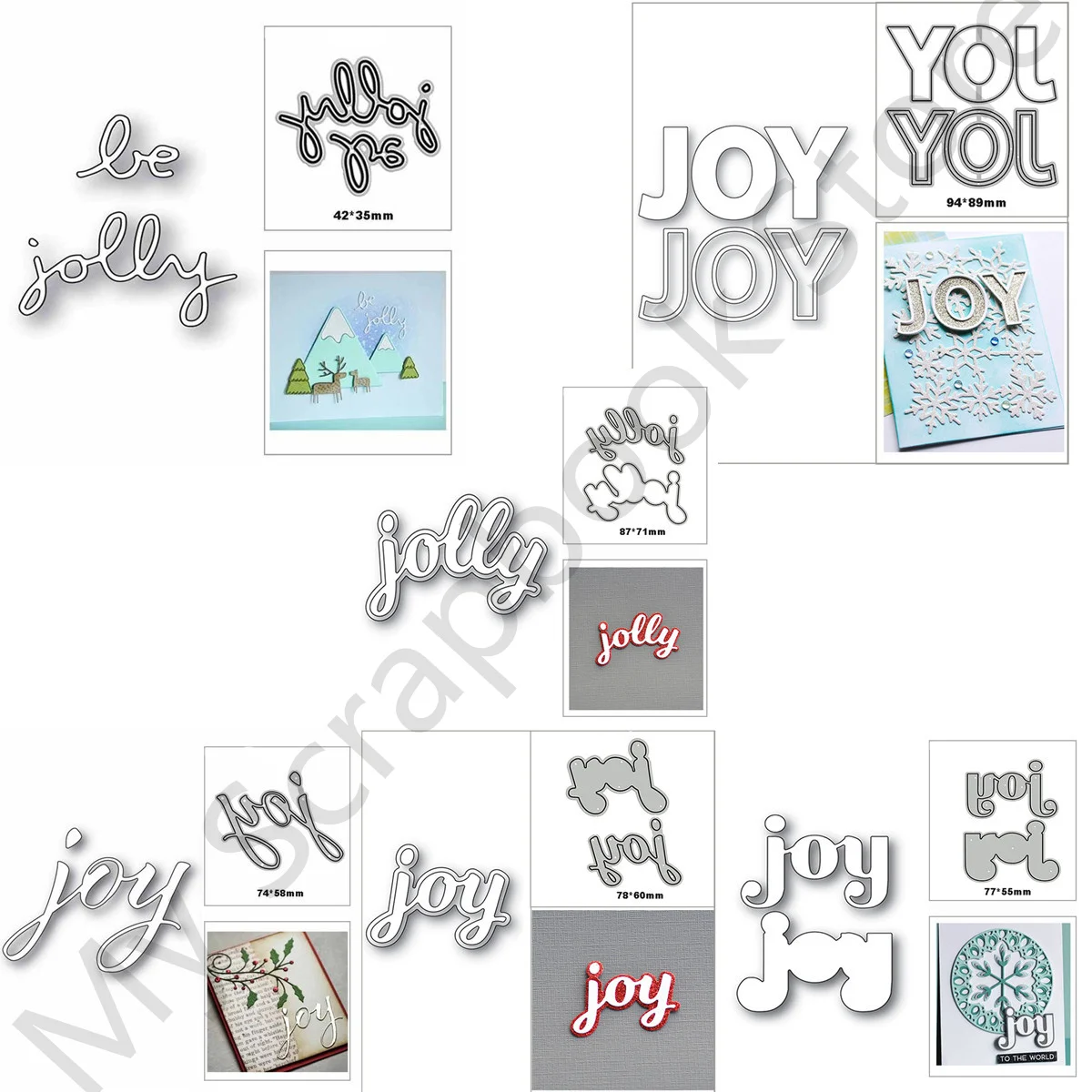 

Joy Words Metal Cutting Dies No Stamps 2022 New For Scrapbooking Diary Decoration Stencil Embossing Diy Greeting Card Templates