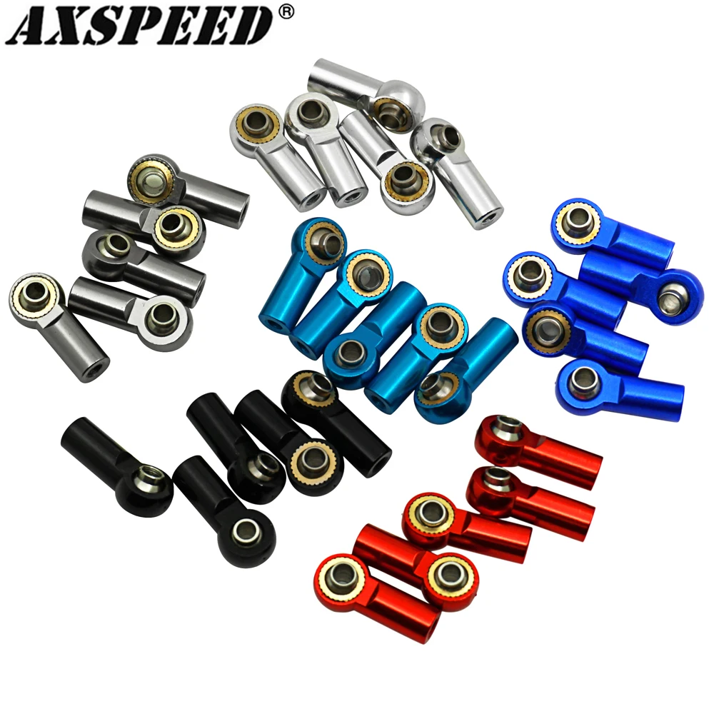 

AXSPEED 10 шт. металлические алюминиевые звенья M3, тяга, конец, шаровой шарнир для Axial SCX10 90046 D90 D110 CC01 1/10 RC Rock Crawler автозапчасти