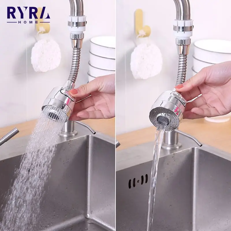 

2 Modes Faucet Aerator Moveable Flexible Tap Head Shower Diffuser Rotatable Nozzle Adjustable Booster Faucet Kitchen Accessories