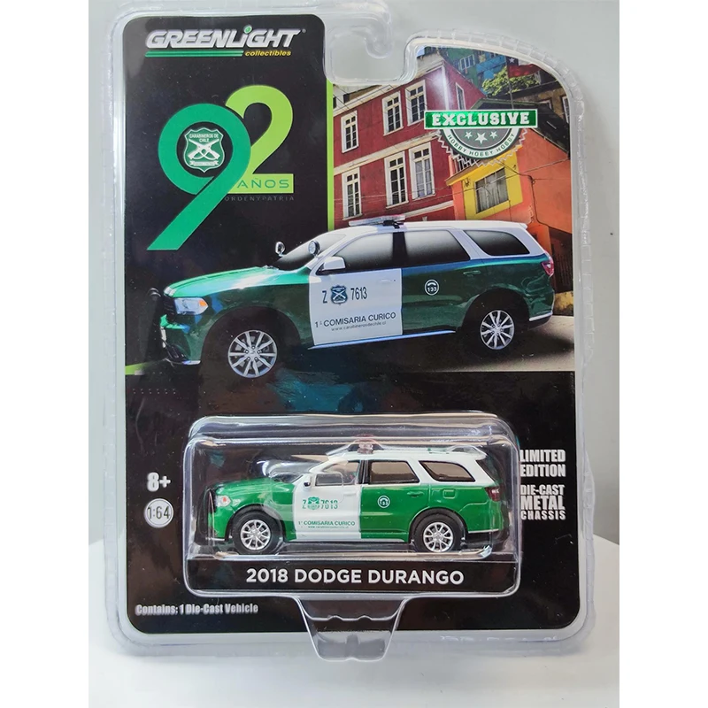 Greenlight 1:64 2018 серия автомобилей Dodge Durango чилийской полиции литая под давлением