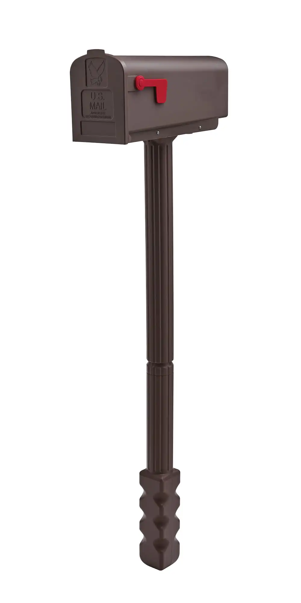 

Newbury Medium, Plastic, Mailbox & Post Combo, Mocha