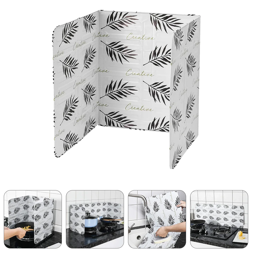 

Splatter Guard Oil Stove Shield Screen Camping Grease Frying Gas Barrier Sided Cooking
