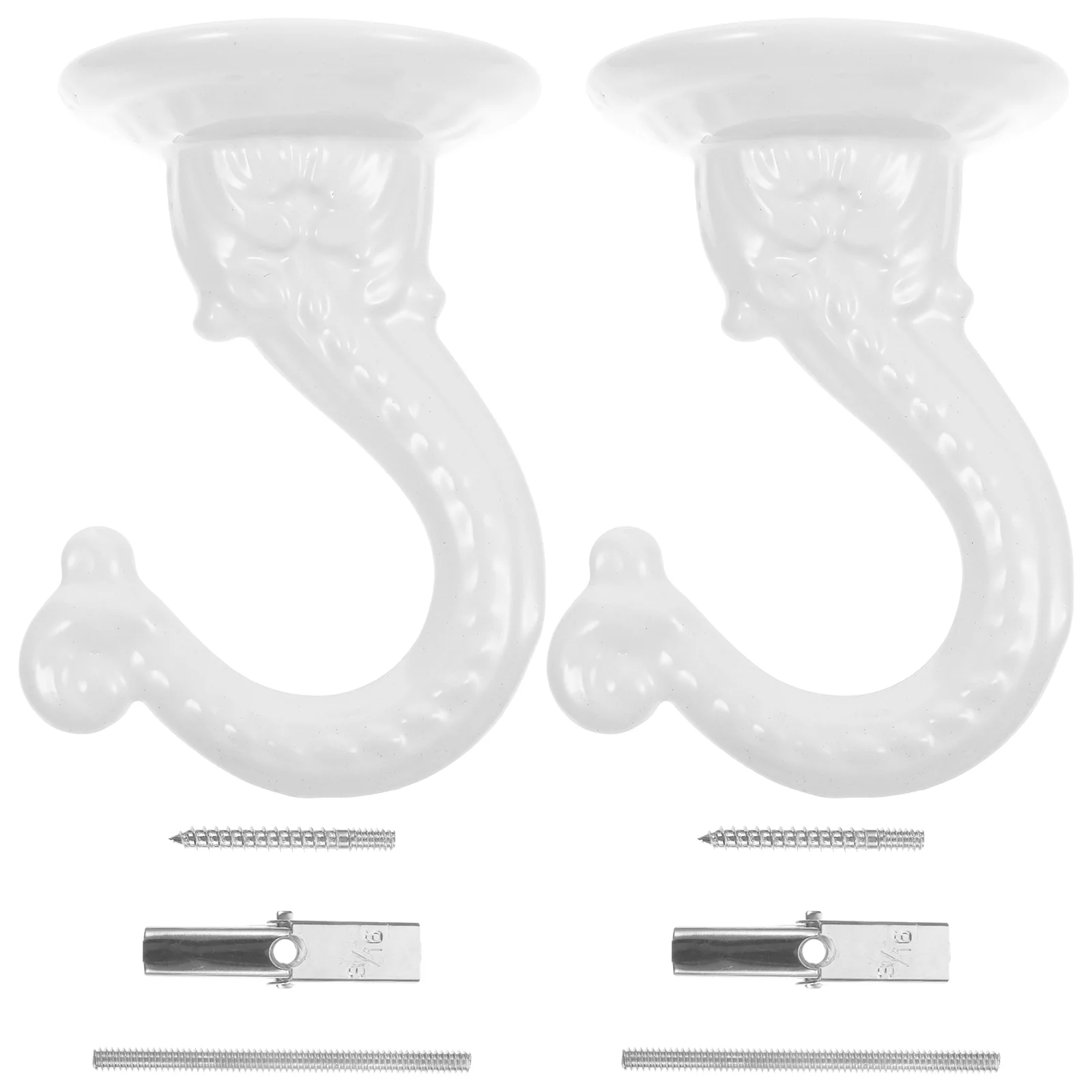 

2 Sets Wall Fixing Ceiling Hooks Vintage Wardrobe Zinc Alloy Plasterboard Toggle Hat