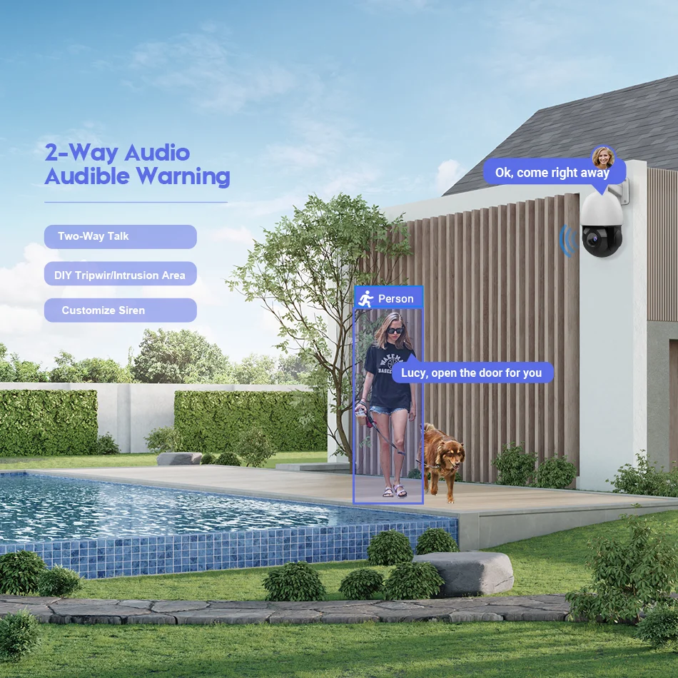 Купить PTZ IP камера 5MP 8MP 18X-30X зум водонепроницаемая Мини скоростная купольная камера наружная IR 50M H.265 CCTV камера безопасности IP ONVIF оповещение