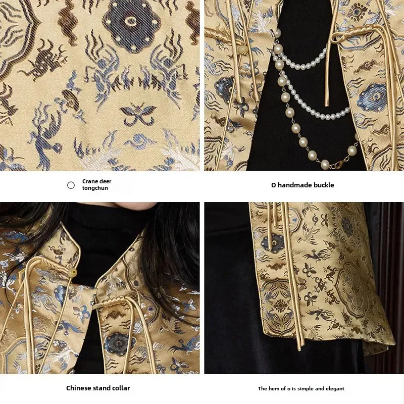 Осень/зима новый стиль жилет китайской национальности песня Цзян жаккардовый