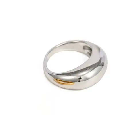Кольца из нержавеющей стали, модные золотистые/Серебристые дугообразные кольца, простые дугообразные кольца для женщин
