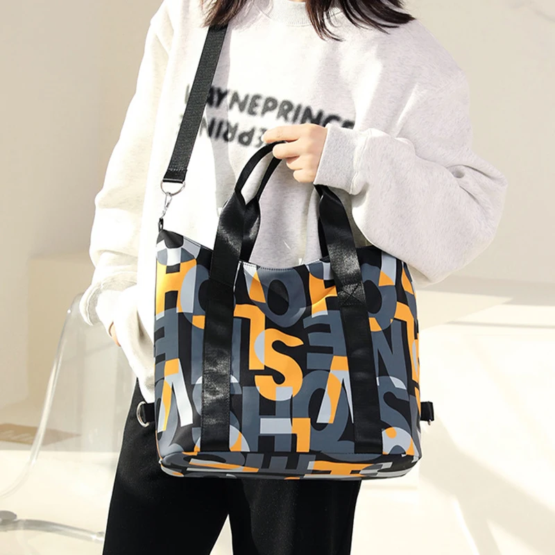 

Women's Top-handle Bag Messenger Bags Waterproof Nylon Shoulder Totes High Quality Large Handbag Female Travel Crossbody Bags