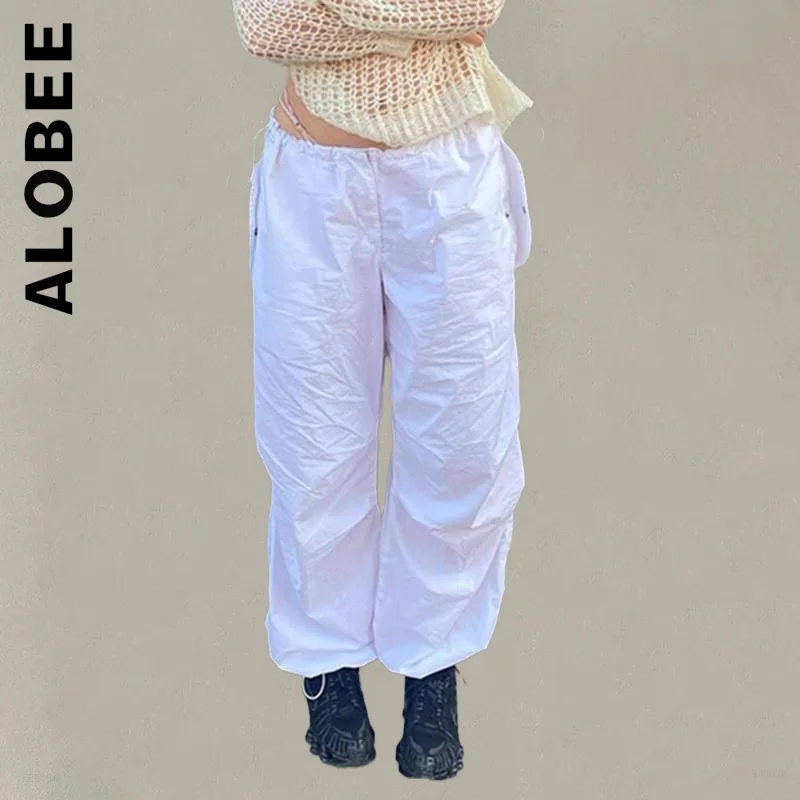 

Alobee Trousers New Women Pants Chic Soft Bottoms Low Waist Y2k Hippie Cargo Pants Long Pant Hip Hot Sale Female Trousers Female