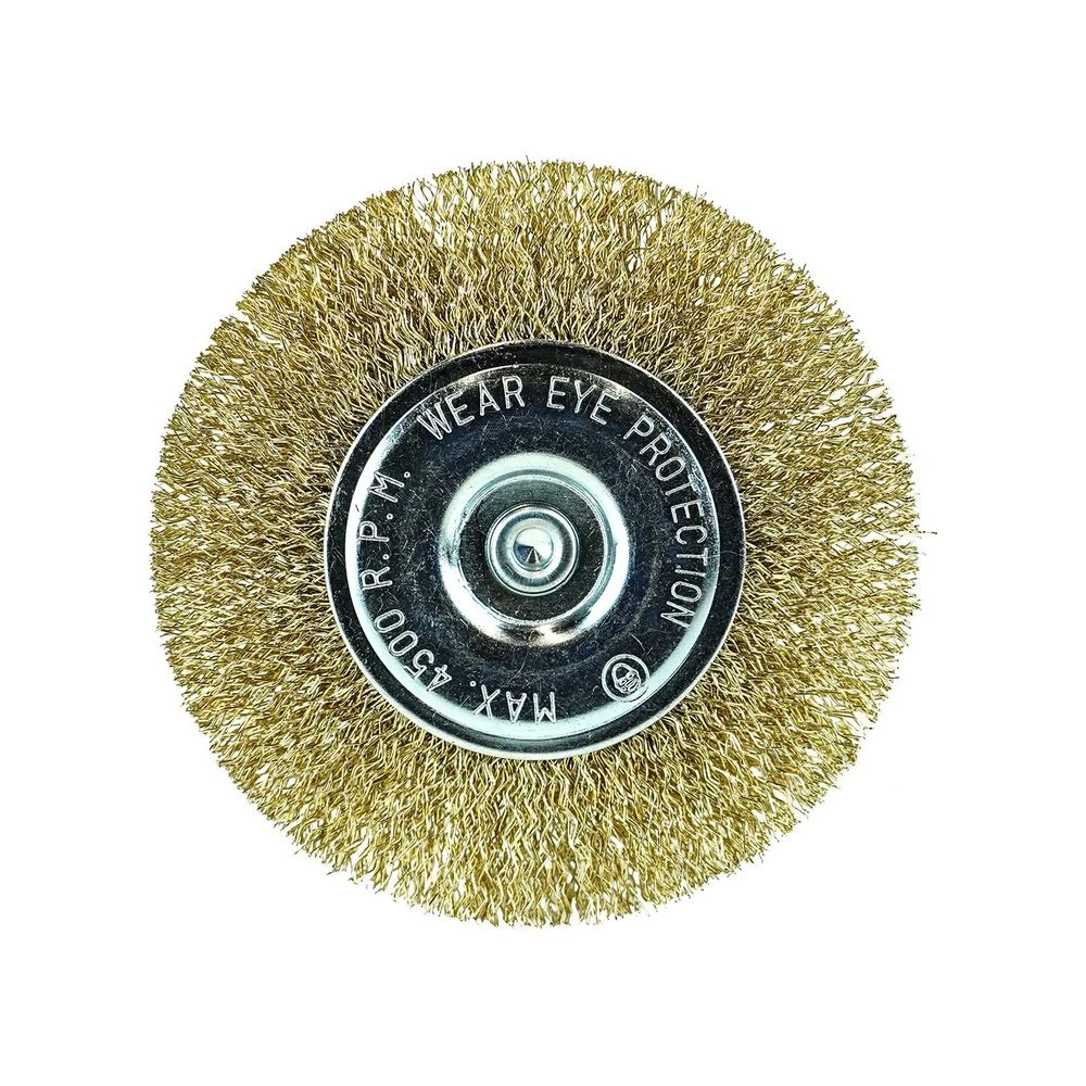 Кордщётка дисковая BERGER BG1731 латунированная сталь 0.3 мм диаметр 100 хвостовик 6 |