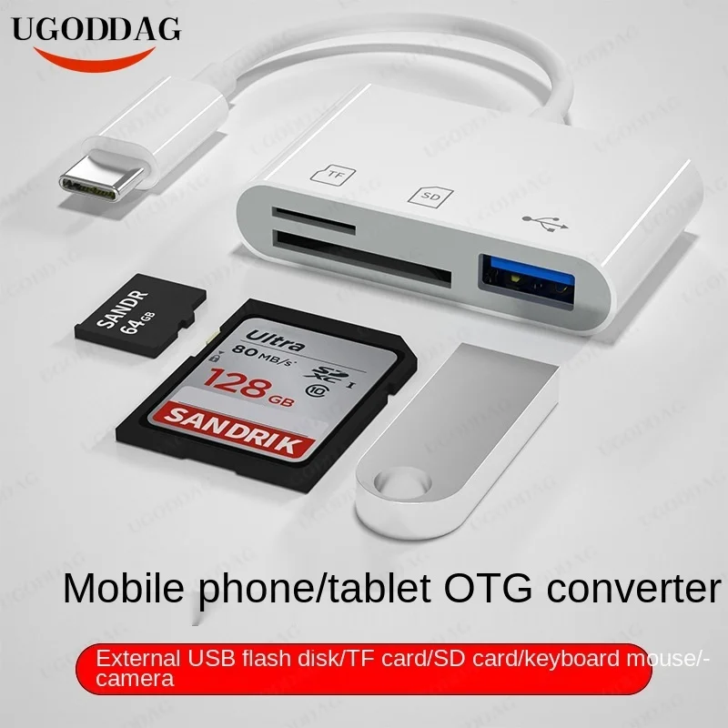 Адаптер Type-C TF CF SD устройство для чтения карт памяти OTG Устройство компактной