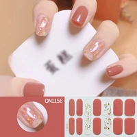 bronzing nail stickers nails accesories stickers for nails 14 fingers laser nail stickers