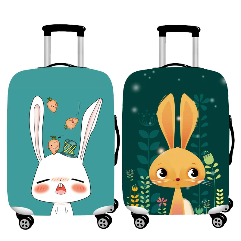 Cute Rabbit  Luggage Protective Cover Thicken Elastic Suitcase Case Cover for 18-32 Inch Trolley Dust Cover Travel Accessories