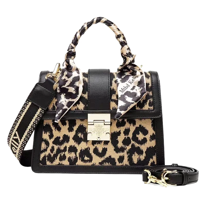 Leopard Ita Bags for Women Real Elather Shoulder Bag Luxury Designer Handbags Top Handle Sac A Main Sling Bolsas De Mujer