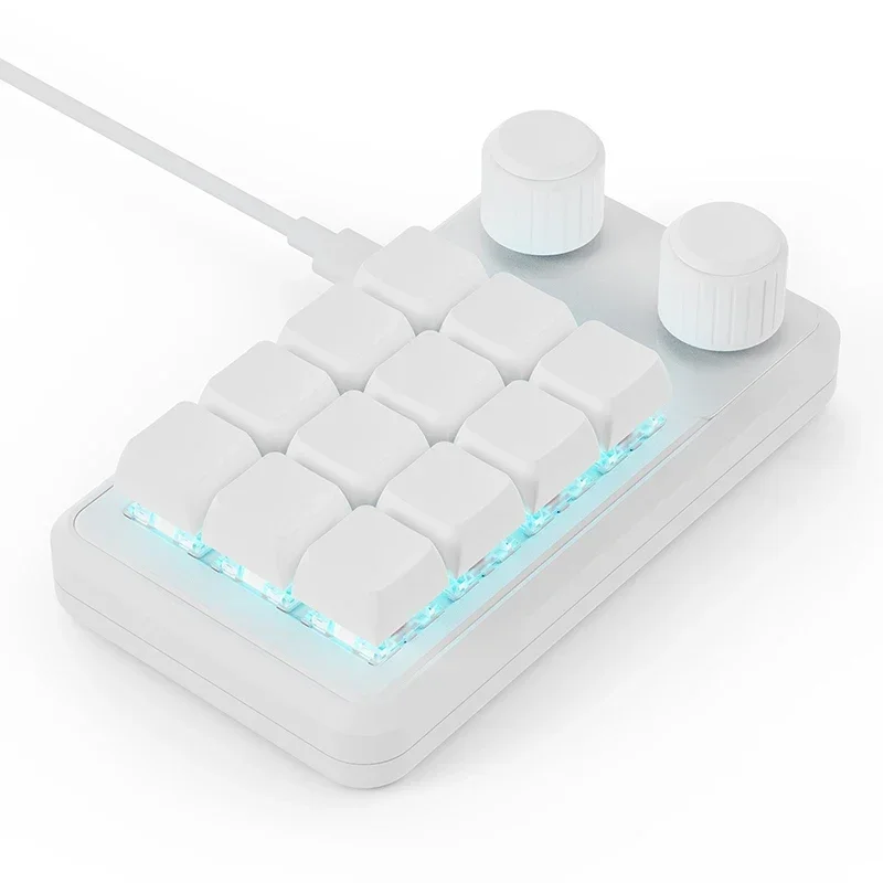 Программирование макросов на заказ 2 ручки 4G Bluetooth-клавиатура RGB 12-клавишная