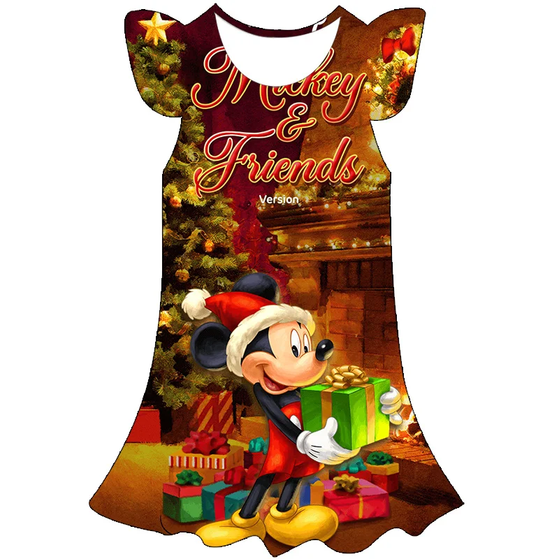 

Christmas Girls Mickey Minnie Mouse Princess Dress Kids Costume 3D Mickey Fancy 2-10 Year Birthday Party Dress Child Clothes 202