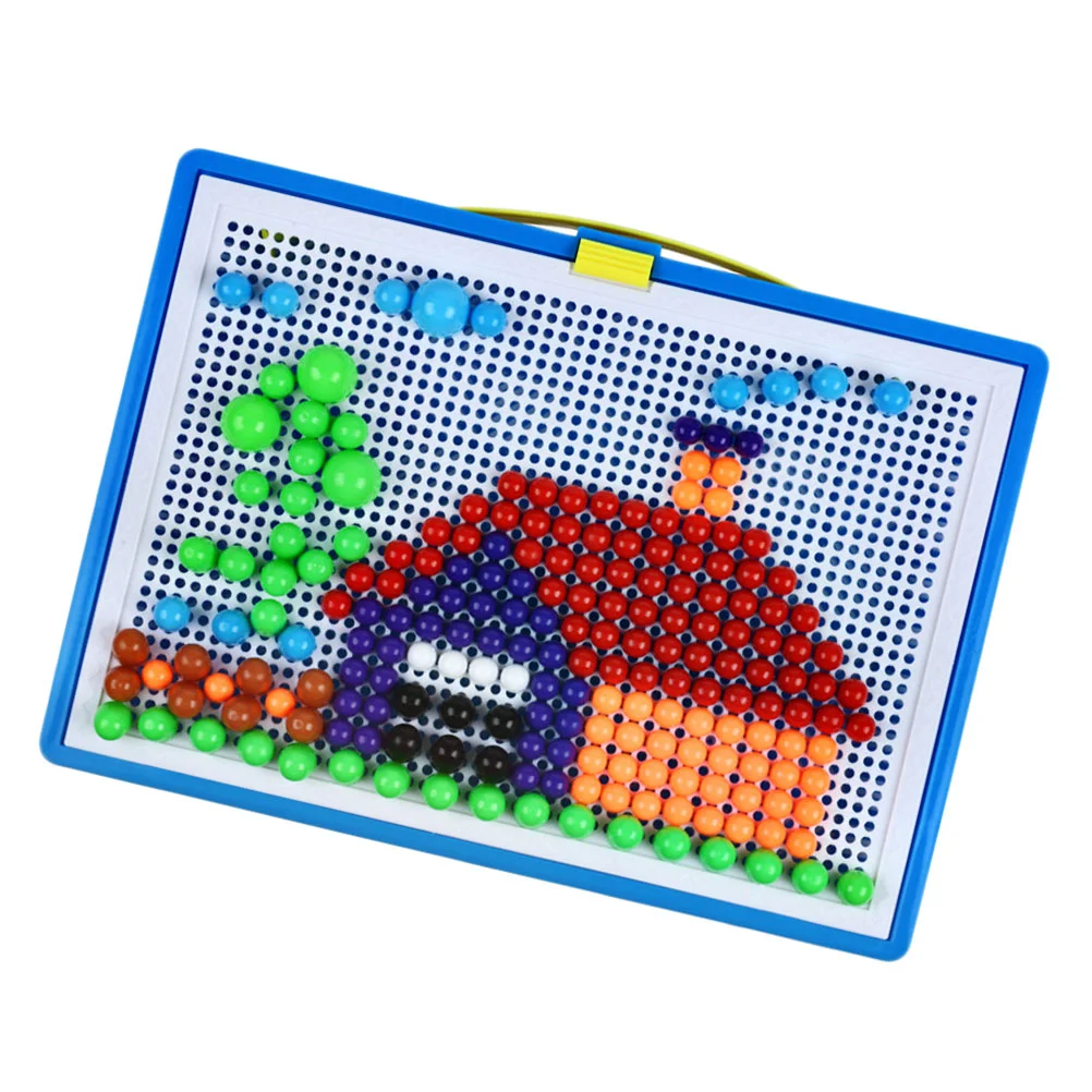 

Puzzle Toys Color Matching Mosaic Pegboard Mushrooms Puzzle Educational Preschool for Kindergarten Home Indoor Parent- child