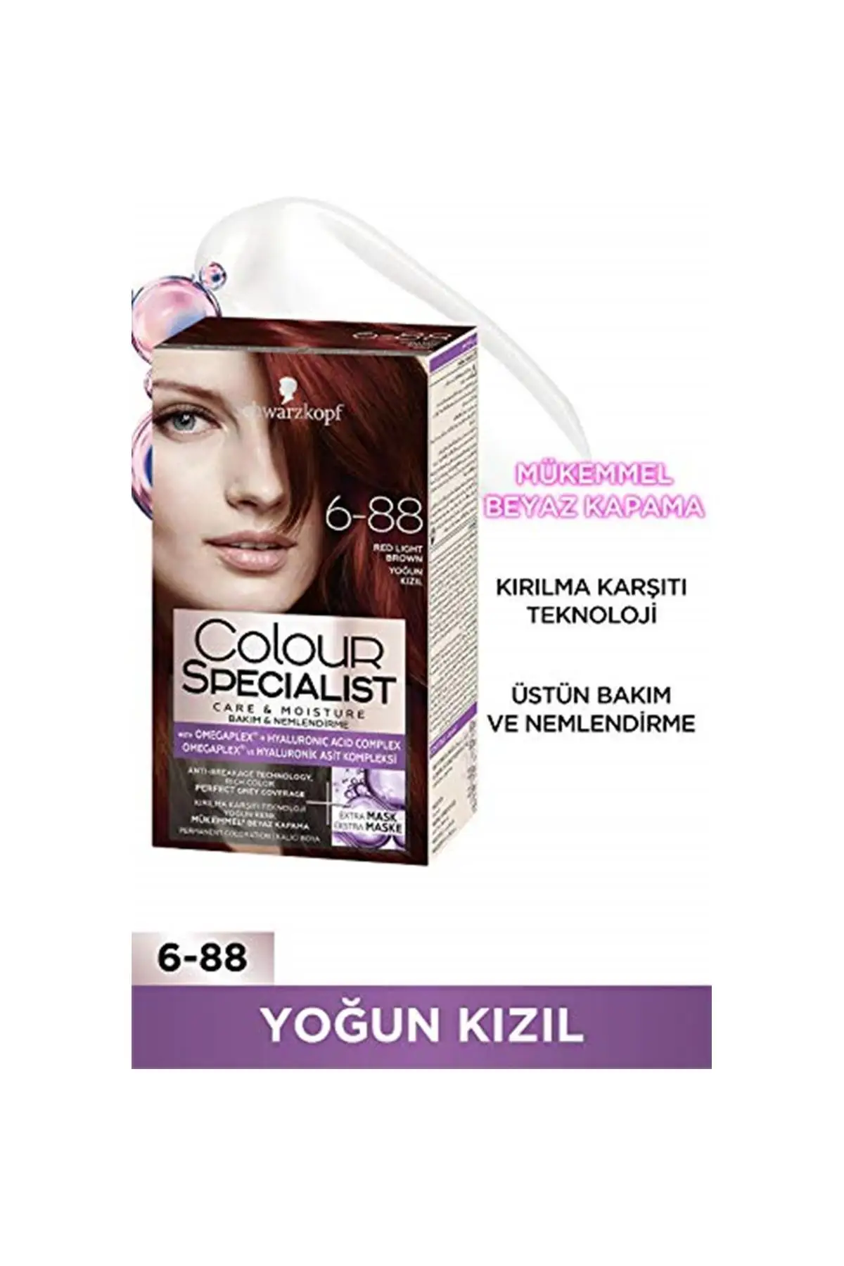 

Торговая марка: Schwarzkopf Yoğun Kizil 6-88 посылка (1x50 мл), Категория: краска для волос