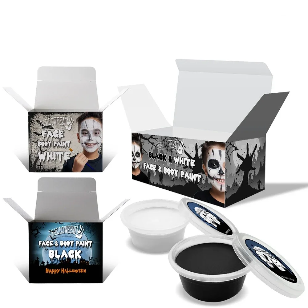 Пигменты для рисования тела на Хэллоуин черно-белые пигменты макияжа Pinta Caritas