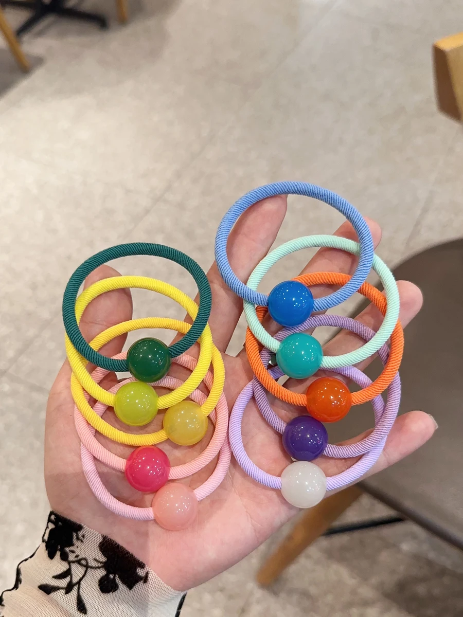  Повязка для волос с желейными бусинами ~ милая детская резинка девочек