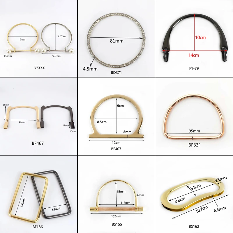 2Pcs Deepeel Metal Bag Handles DIY Handmade Sewing Brackets Purse Frame Handle for Making Handbag Hardware Wallet Accessories | Багаж и