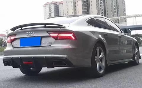 Для Audi A7 S Line S7 C7 2011 2012 2013 2014 2015 Комплект заднего диффузора из настоящего углеродного волокна Спойлер для губ ремонтные сплиттеры