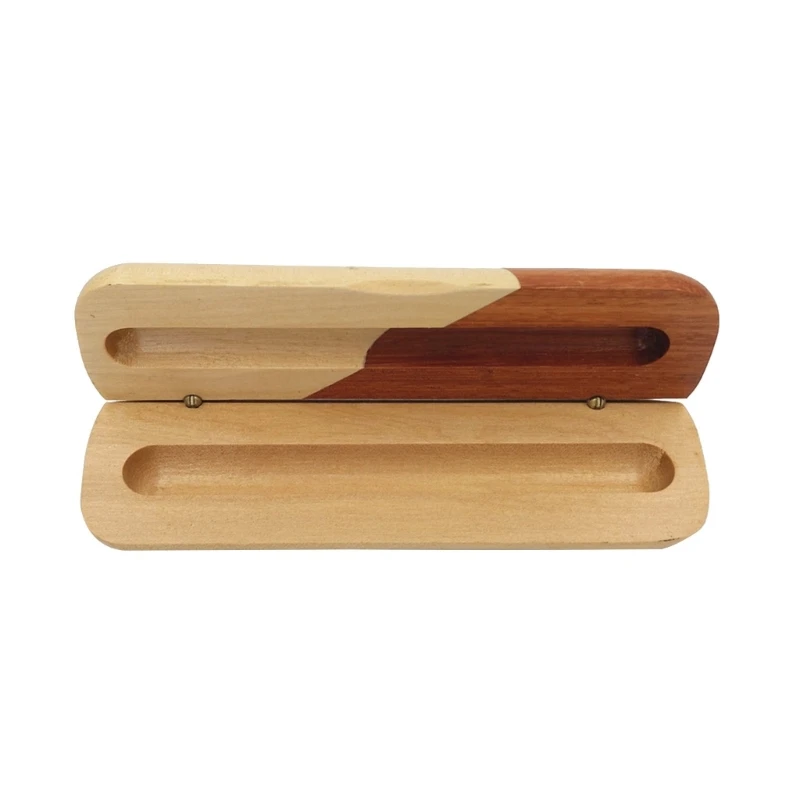 

Single Pen Desk Wooden Pencil Box with Lid Ballpoint Pen Gift Box