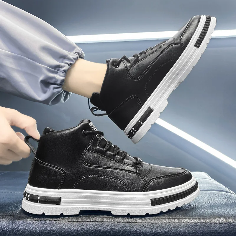 

Кроссовки мужские с вулканизированной подошвой, Повседневная модная Легкая спортивная обувь для бега, на шнуровке, белые, весна