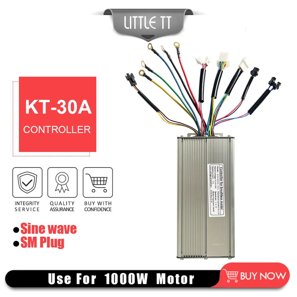 

36V/48V KT-30A E-bike Sinewave Controller With Lightline For 1000W Brushless Motor KT Series Display Electric Bicycle Part