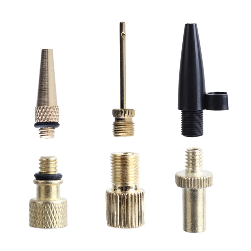 

6Pcs Premium Bike Tire Pump Adapter Brass Presta & Schrader Adapter